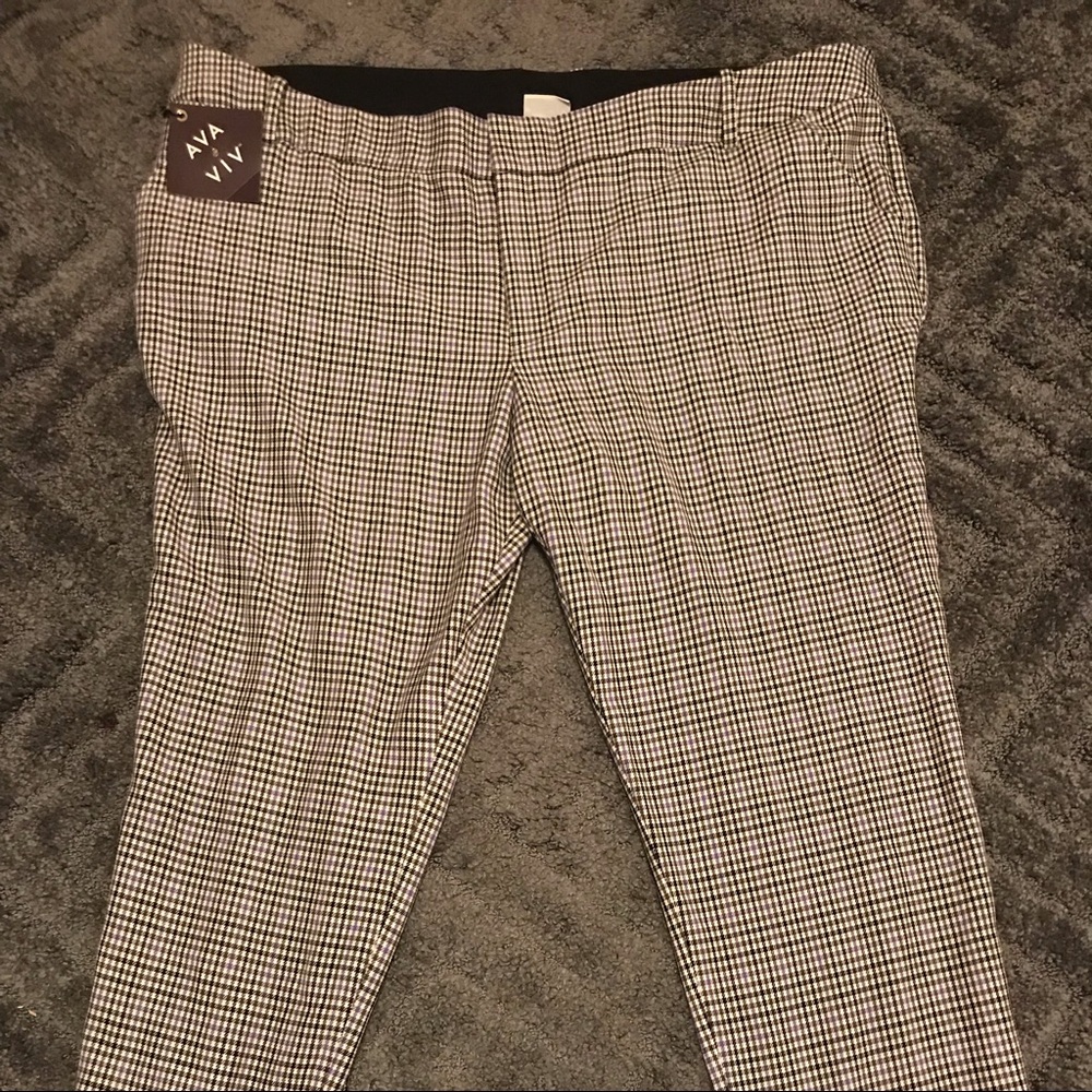 Ava and Viv Target Pants Plaid Size 26 26W NWT